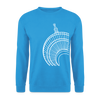 Der Turm von unten - weiß - Unisex Pullover - Meeresblau