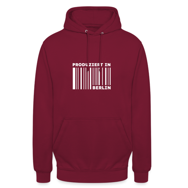 PRODUZIERT IN BERLIN - Unisex Hoodie - Bordeaux