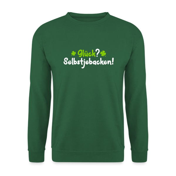 Glück? Selbstjebacken - Unisex Pullover - Grün