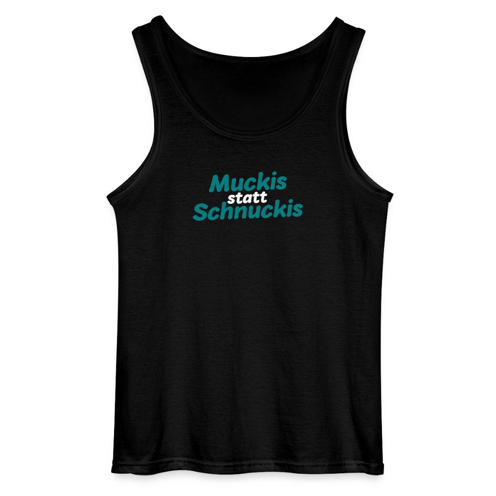 Muckis statt Schnuckis - Männer Tank Top - Schwarz