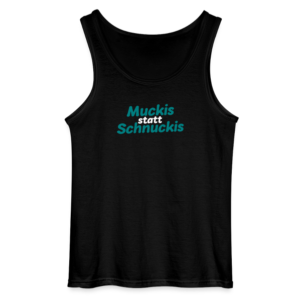 Muckis statt Schnuckis - Männer Tank Top - Schwarz