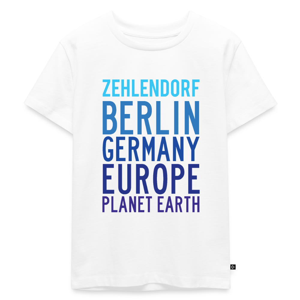 Zehlendorf Planet Earth - Kinder Premium T-Shirt - Weiß