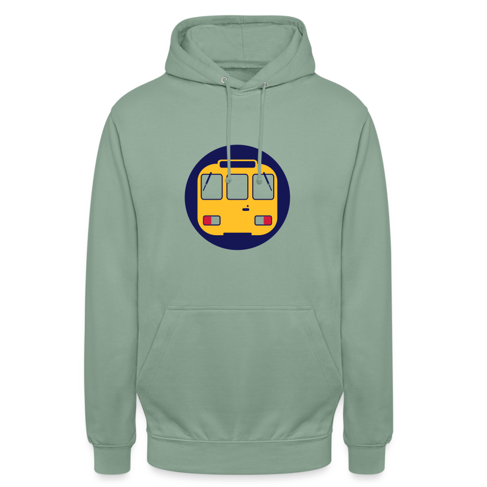 U-Bahntunnel - Unisex Hoodie - Graugrün