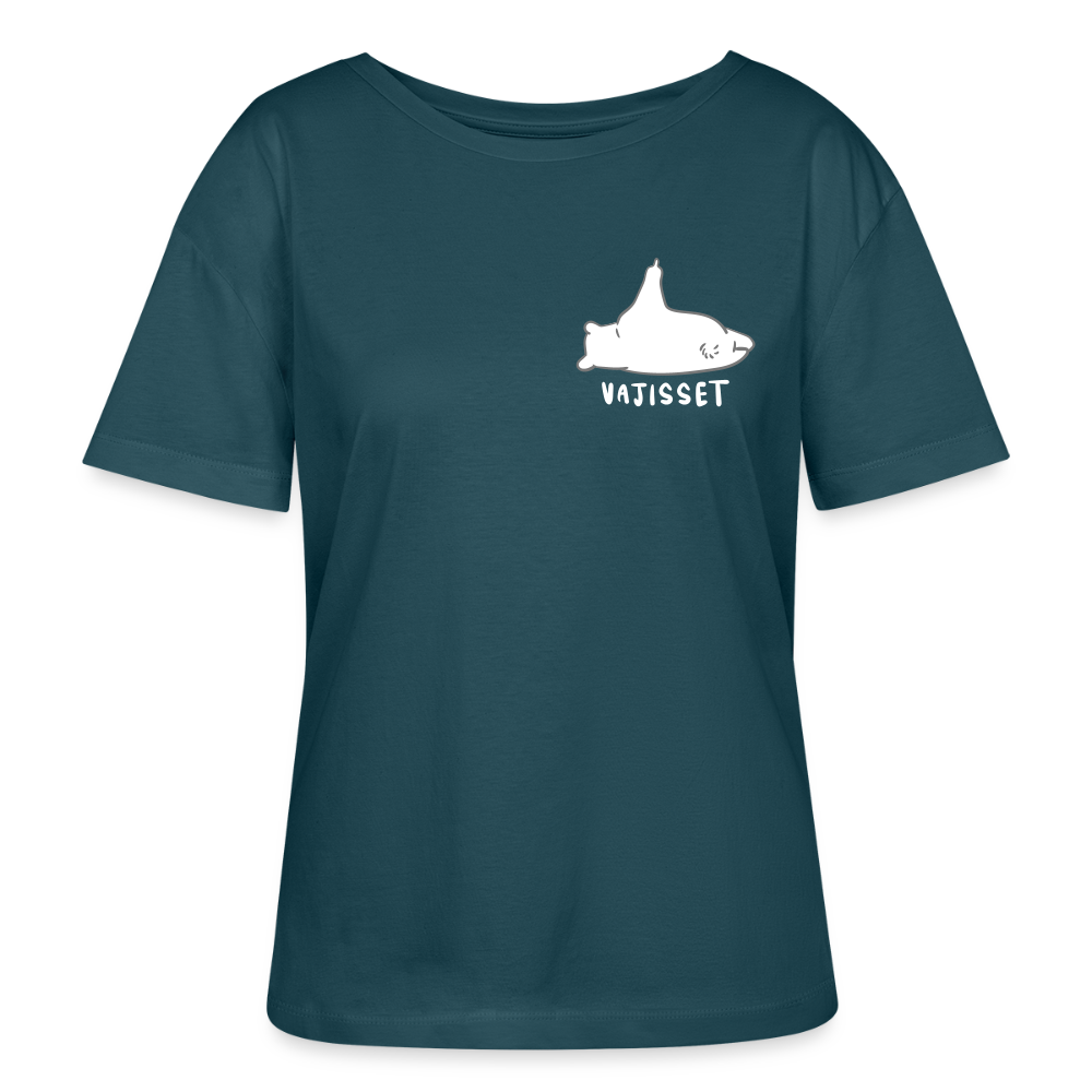 Vajisset - Relaxed Rundhals Frauen Bio-T-Shirt - Dunkles Petrol