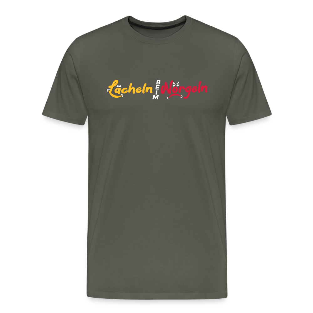 Lächeln beim Nörgeln - Männer Premium T-Shirt - Asphalt