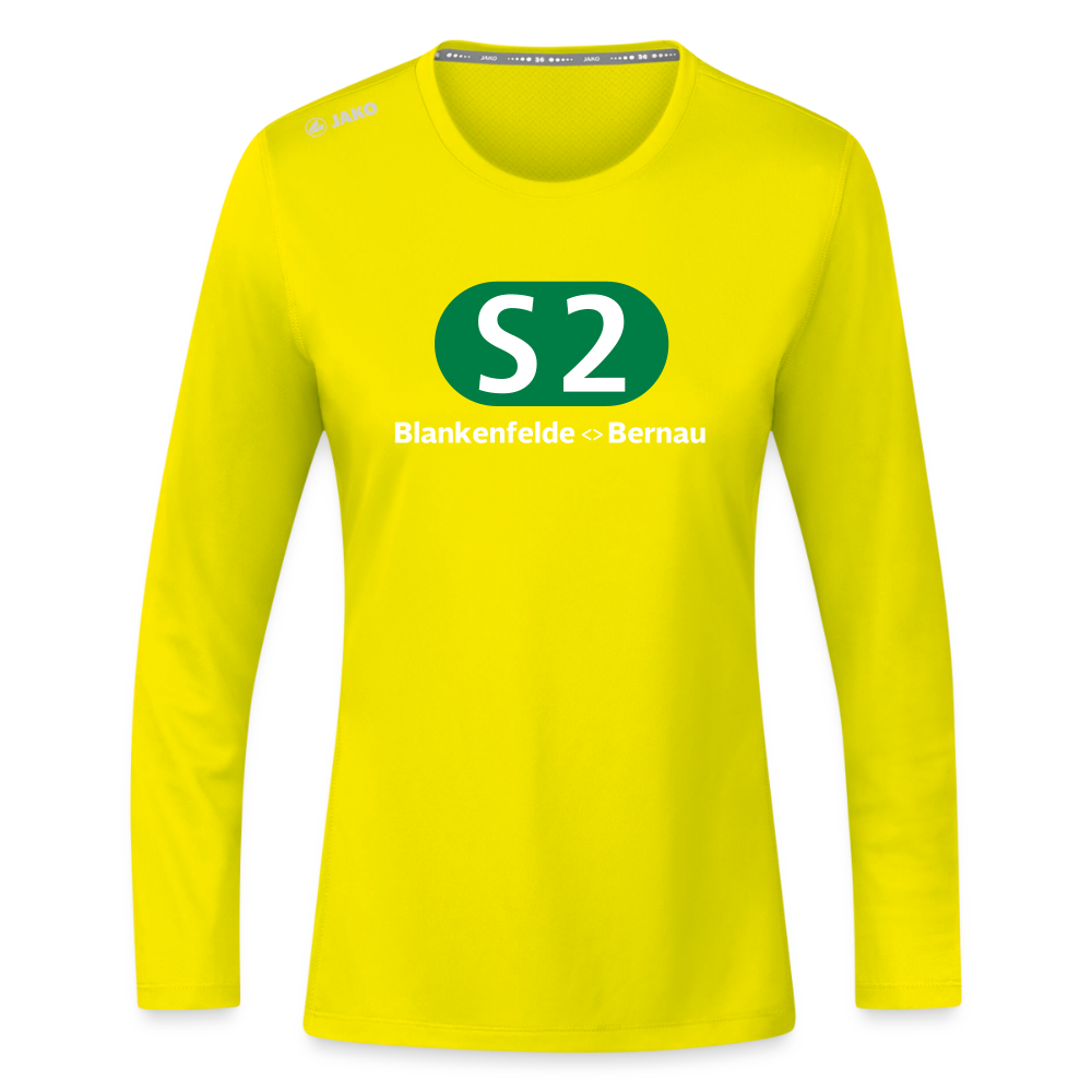 S2 - Frauen Sport Langarmshirt - Neongelb