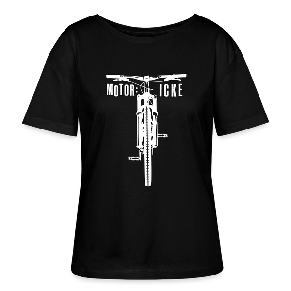 Motor icke - Relaxed Rundhals Frauen Bio-T-Shirt - Schwarz