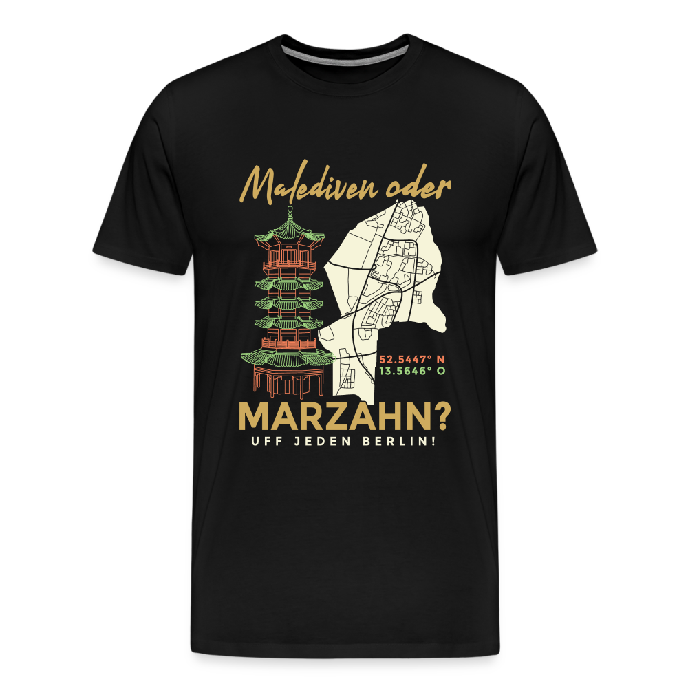 Malediven Oder Marzahn - Männer Premium T-Shirt - Schwarz