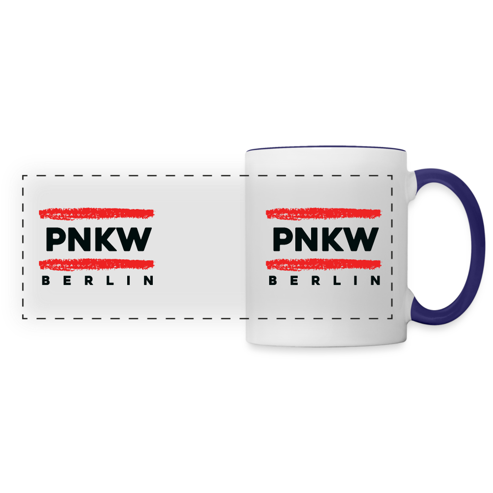 PNKW - Tasse zweifarbig - Weiß/Kobaltblau