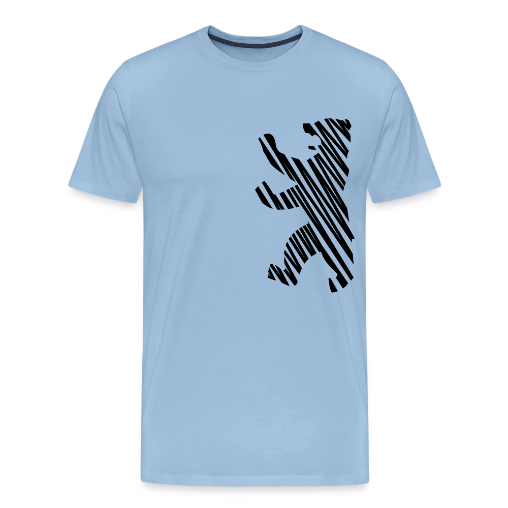 Berliner Bär im Netz - schwarz - Männer Premium T-Shirt - Sky