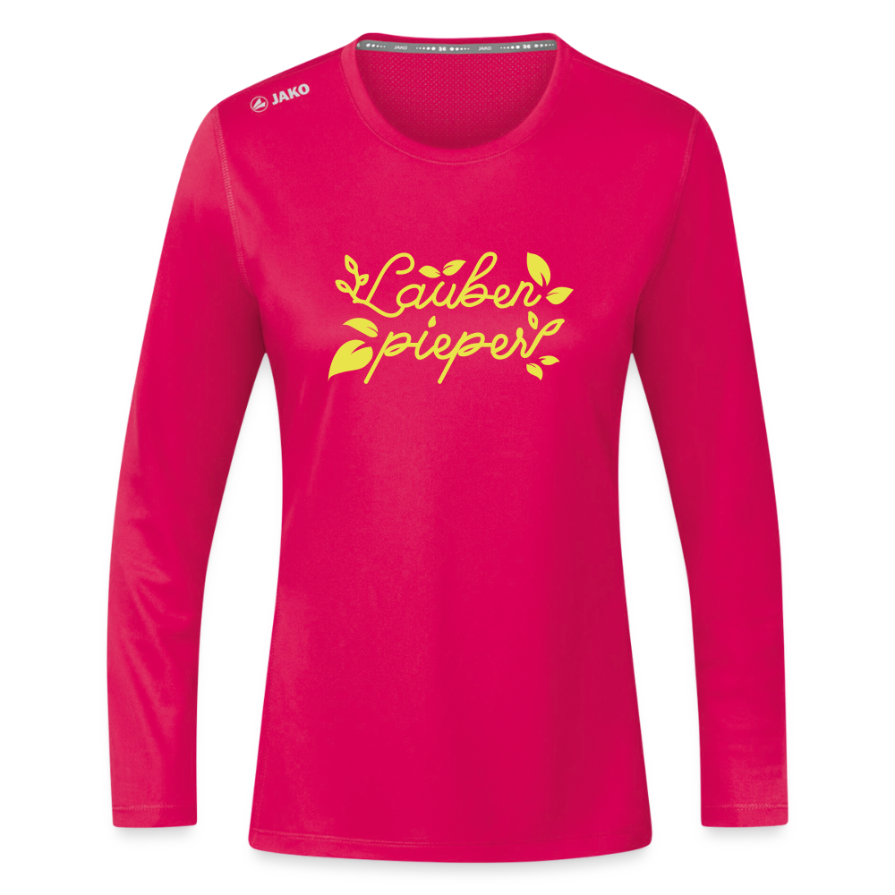 Laubenpieper - Frauen Sport Langarmshirt - dunkles Pink