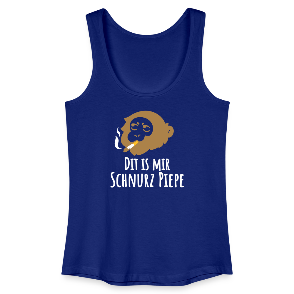 Dit is mir Schnurz Affe - Frauen Bio Tank Top - Königsblau
