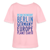 Reinickendorf Planet Earth - Relaxed Rundhals Frauen Bio-T-Shirt - Hellrosa