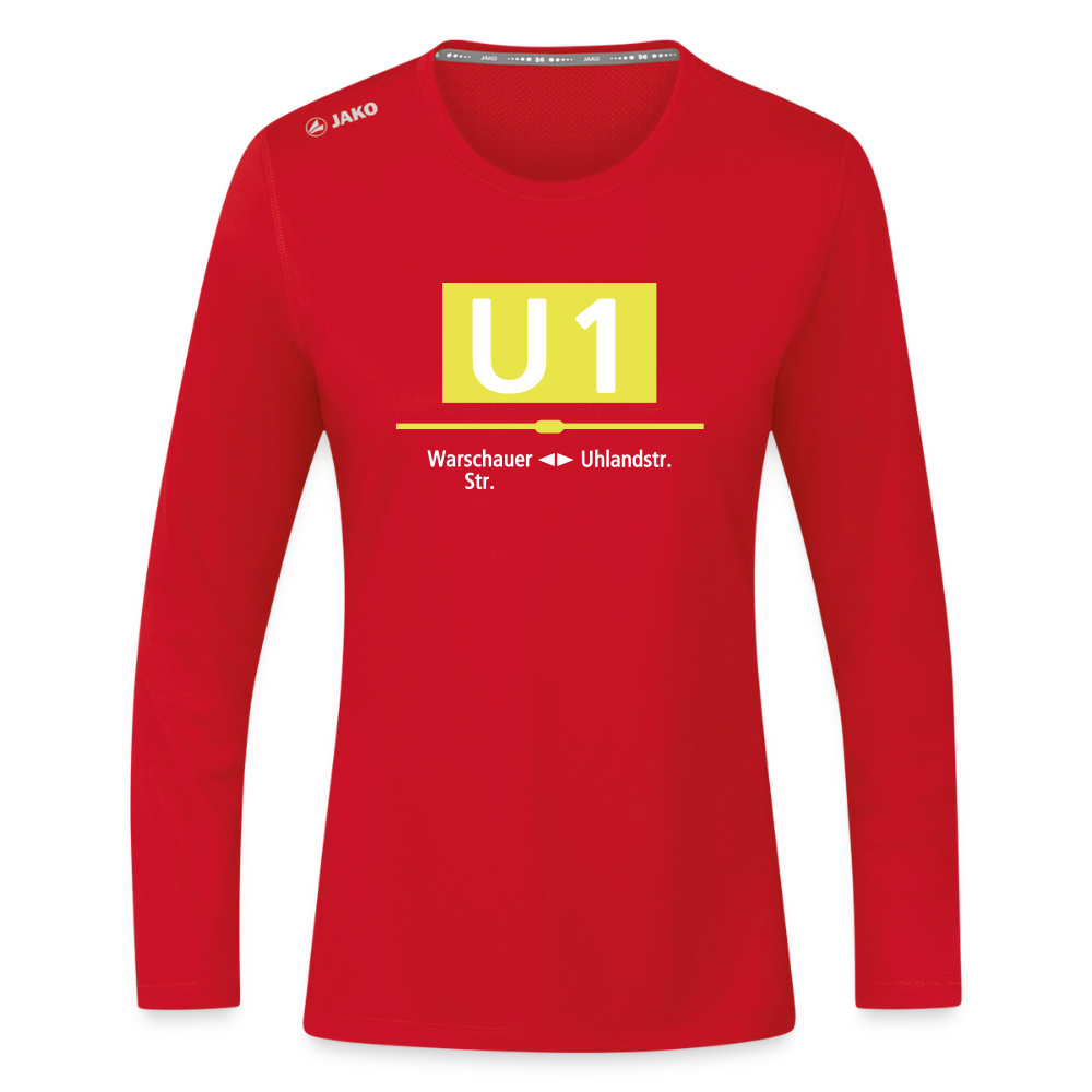 U1 - Frauen Sport Langarmshirt - Rot