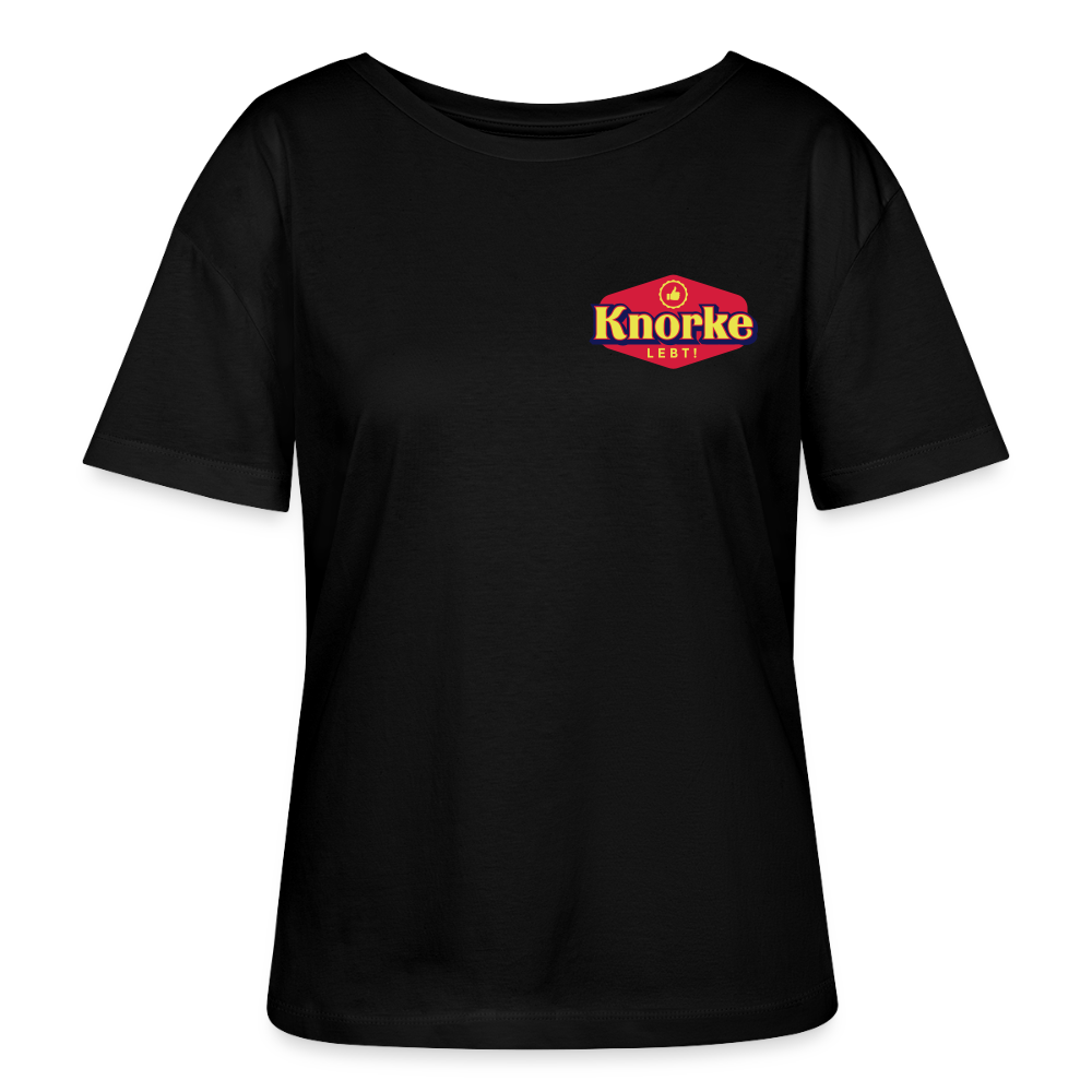 KNORKE lebt! - Relaxed Rundhals Frauen Bio-T-Shirt - Schwarz