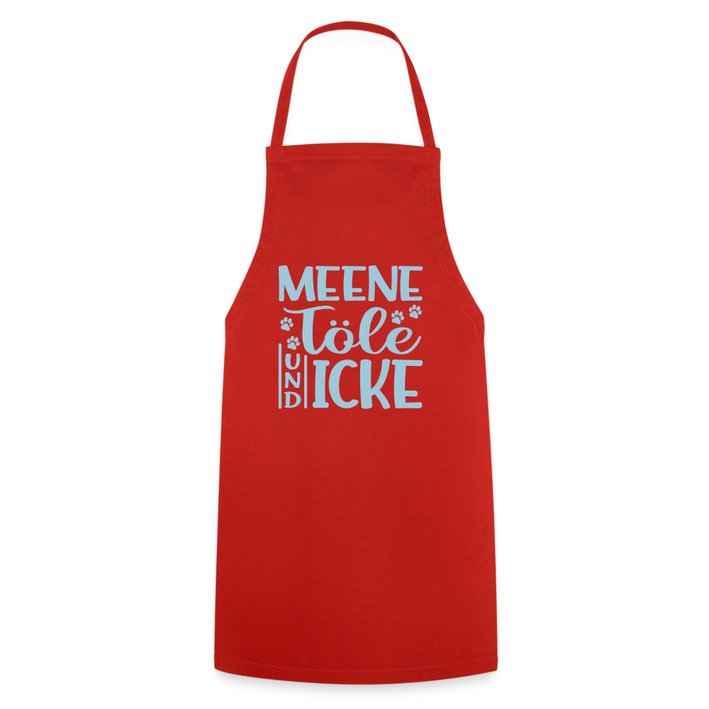 Meene Töle und Icke - Kochschürze - Rot