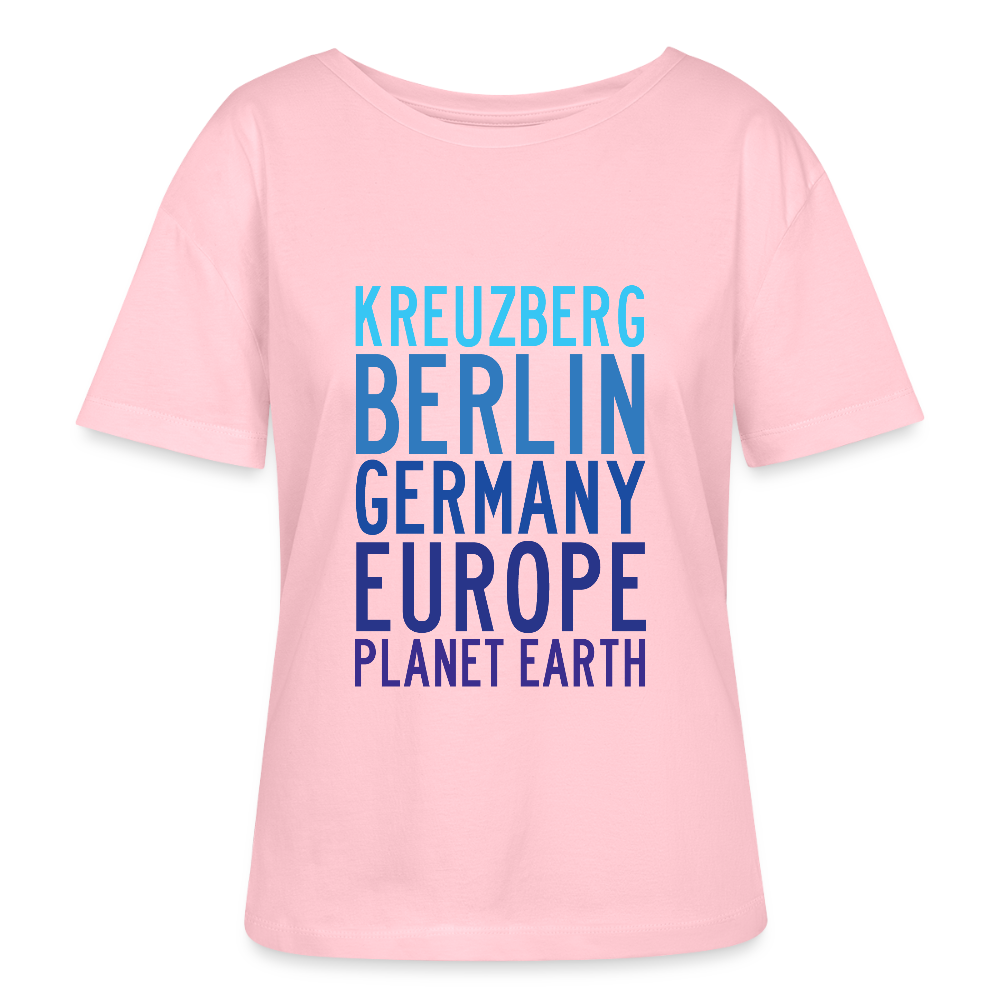Kreuzberg - Planet Earth - Relaxed Rundhals Frauen Bio-T-Shirt - Hellrosa