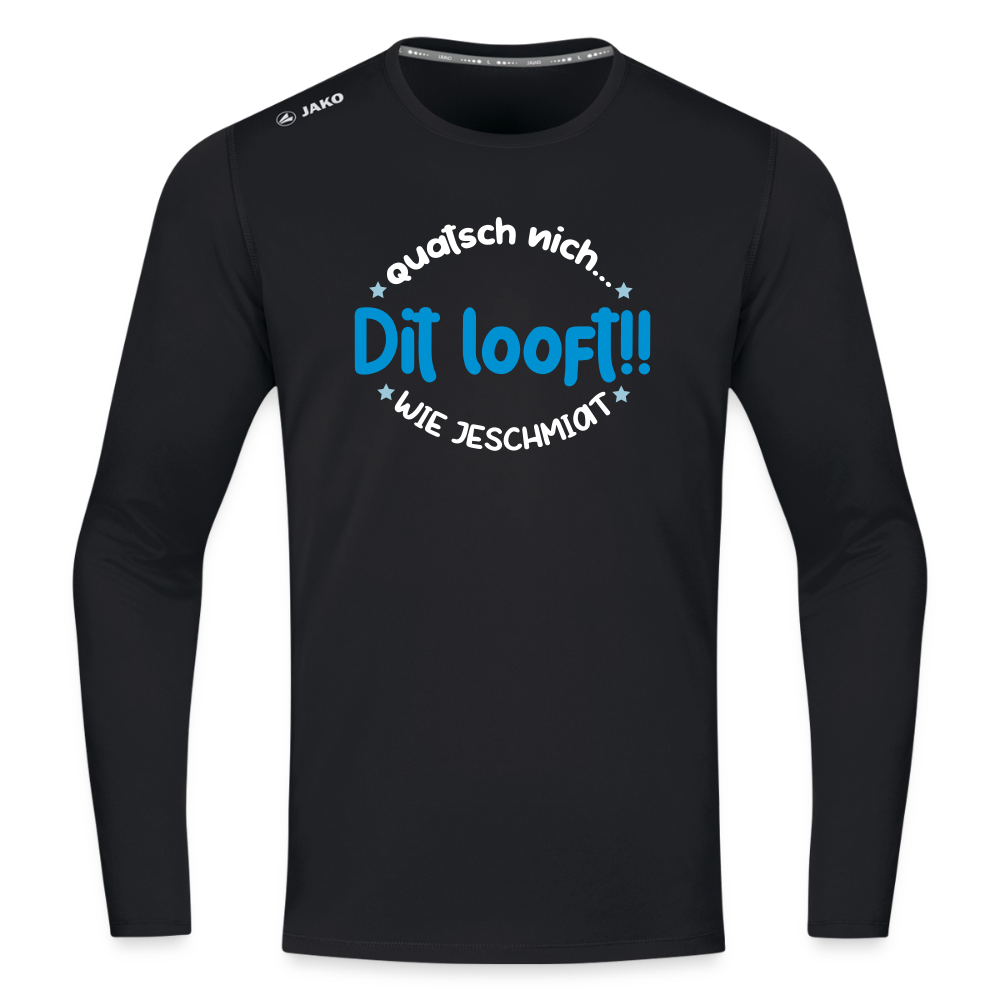 Dit Looft! - Männer Sport Langamshirt - Schwarz