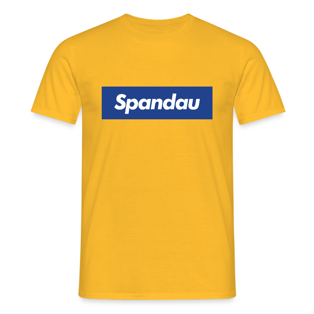 Spandau blau - Männer Premium T-Shirt - Gelb