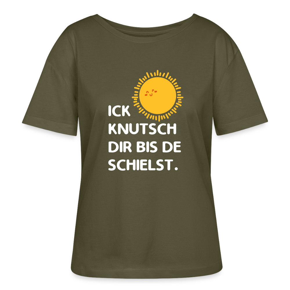 Ick knutsch dir Sonne! - Relaxed Rundhals Frauen Bio-T-Shirt - Khaki