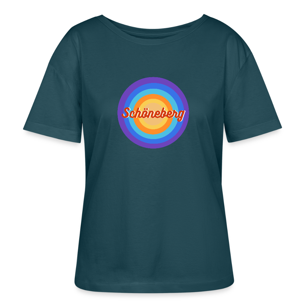 Schöneberg retro - Relaxed Rundhals Frauen Bio-T-Shirt - Dunkles Petrol