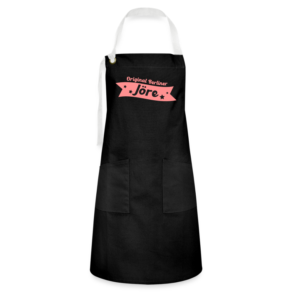 Berliner Jöre - Kontrastschürze - Schwarz/Weiß