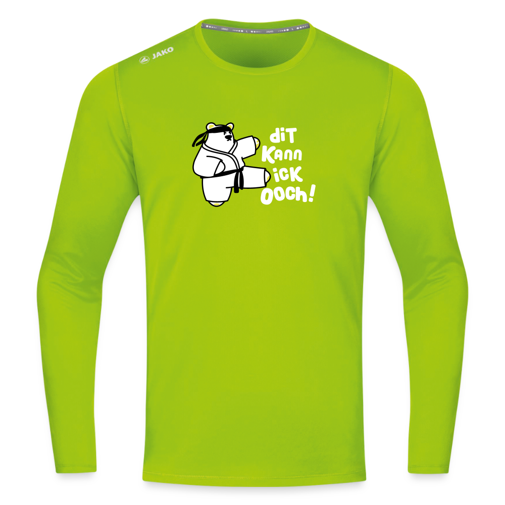 Dit kann ick ooch! - Männer Sport Langamshirt - Neongrün