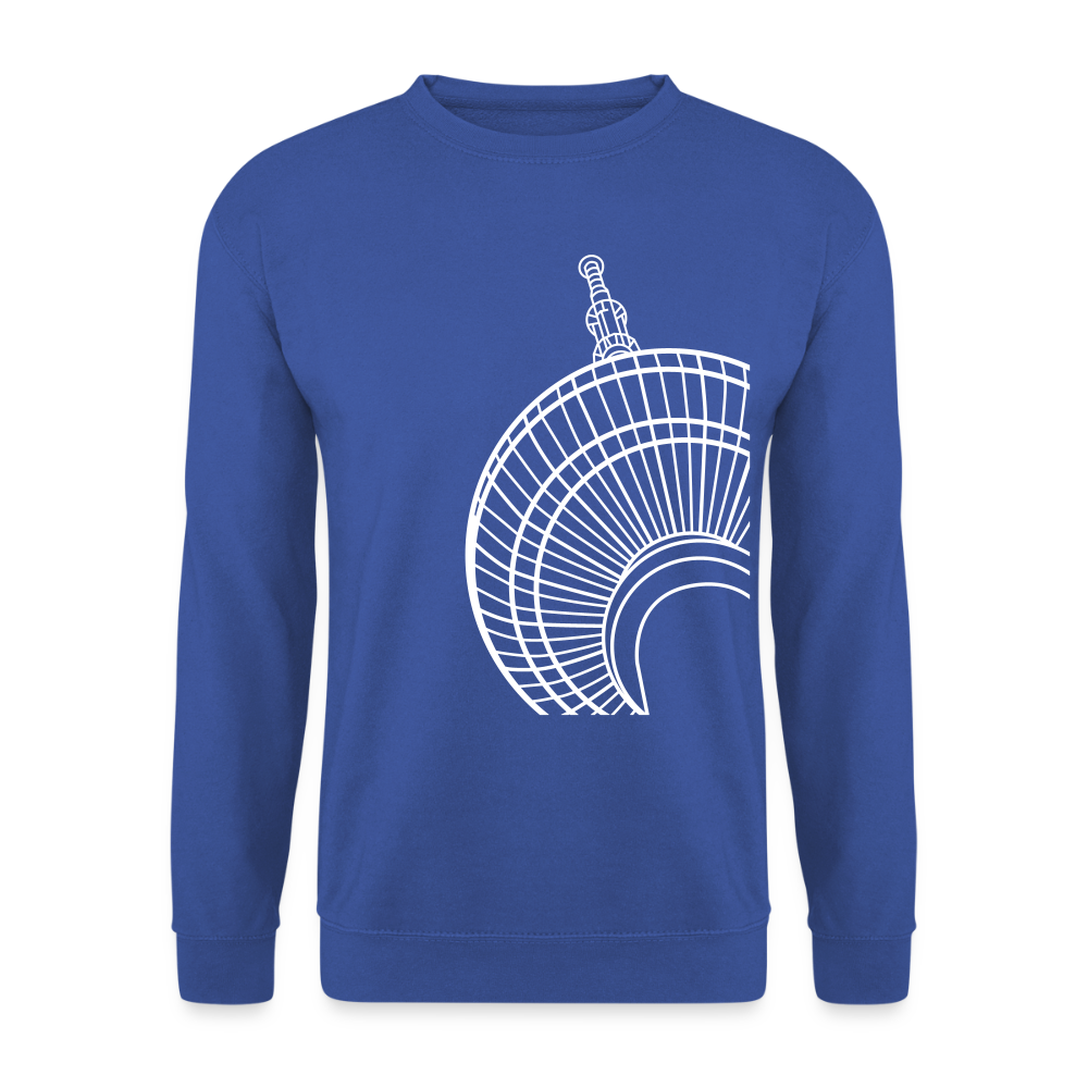 Der Turm von unten - weiß - Unisex Pullover - Royalblau