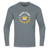 Keen Ding für'n King - Männer Sport Langamshirt - Grau