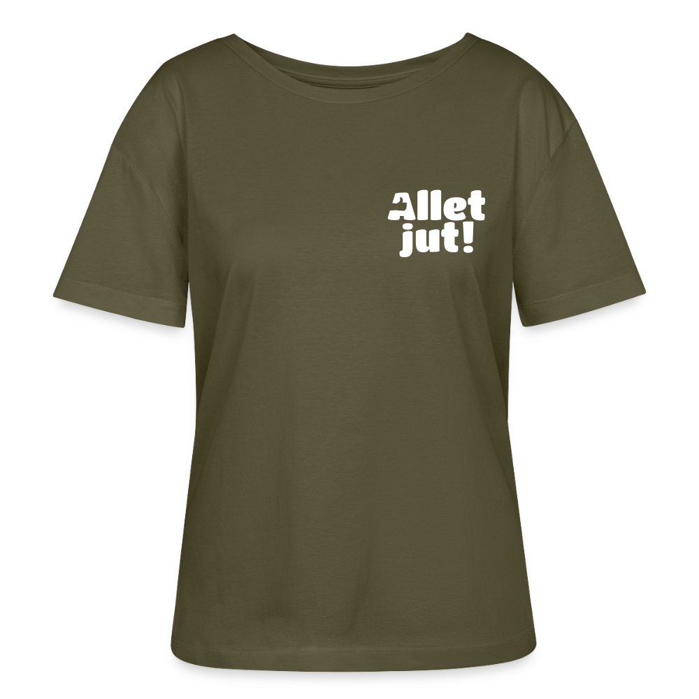Allet Jut - Relaxed Rundhals Frauen Bio-T-Shirt - Khaki