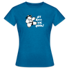 Dit kann ick ooch! - Frauen Premium T-Shirt - Antikblaues Saphir meliert