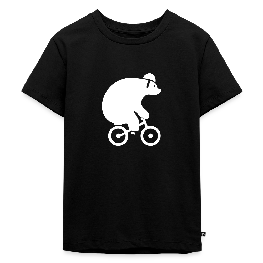 Fahrradbär - Kinder Premium T-Shirt - Schwarz