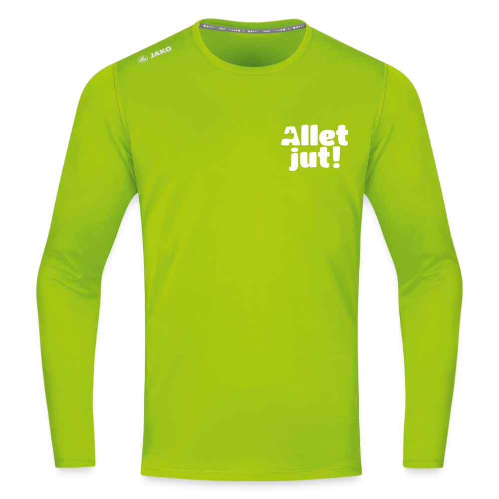 Allet Jut - Männer Sport Langamshirt - Neongrün