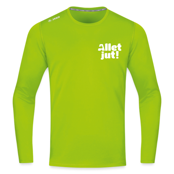 Allet Jut - Männer Sport Langamshirt - Neongrün
