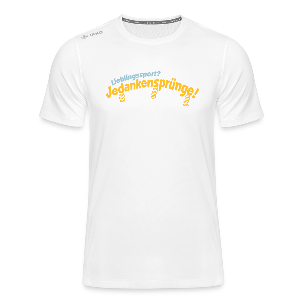 Lieblingssport? Jedankensprünge! - Männer Sport-Shirt - Weiß
