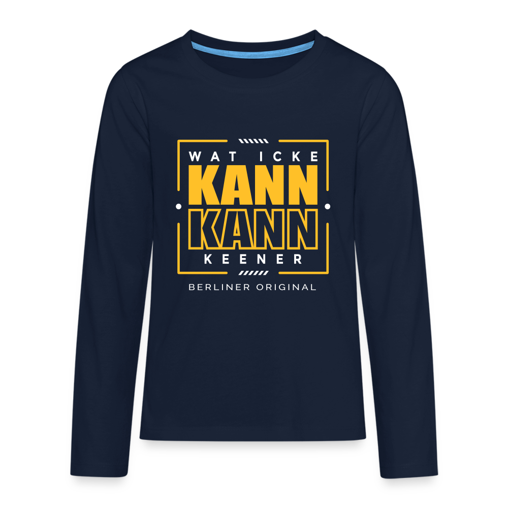 Wat Icke Kann, Kann Keener - Teenager Langarmshirt - Navy