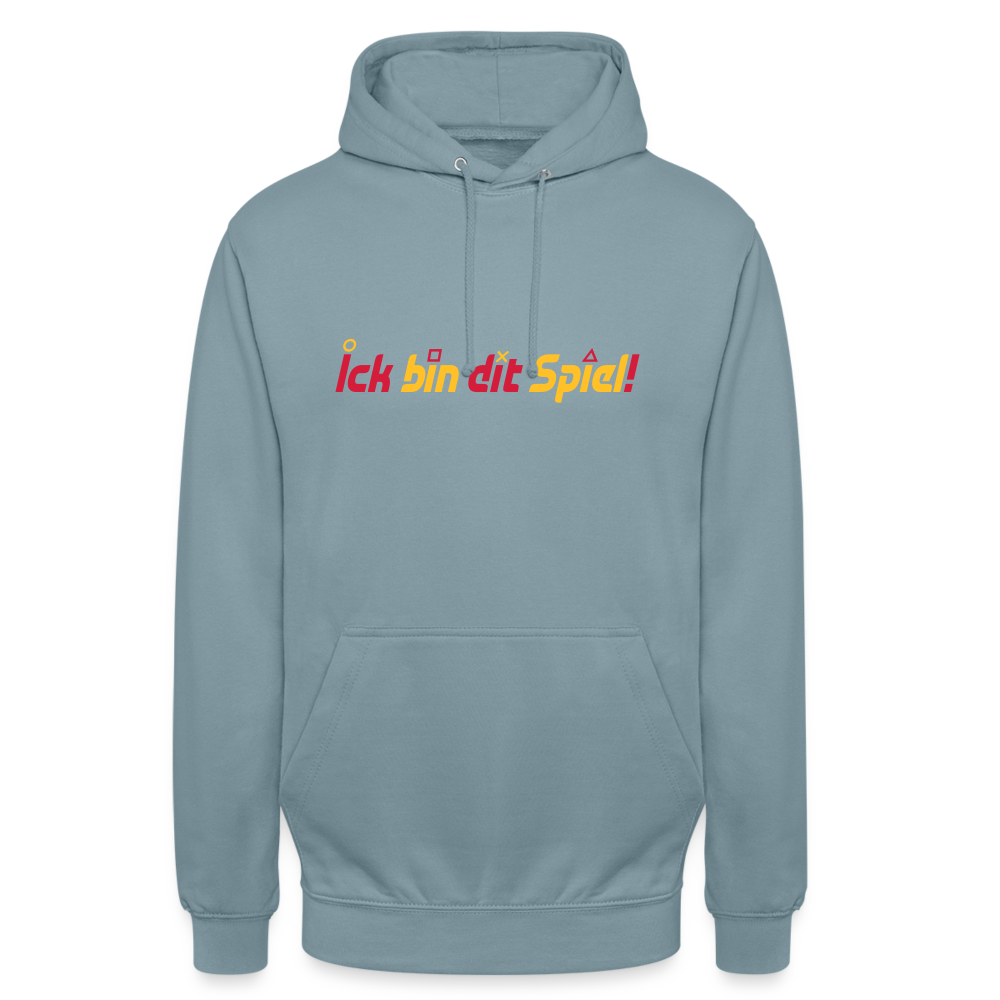 Ick bin dit Spiel! - Unisex Hoodie - Nebelblau
