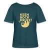 Keen Bock druff! - Relaxed Rundhals Frauen Bio-T-Shirt - Dunkles Petrol