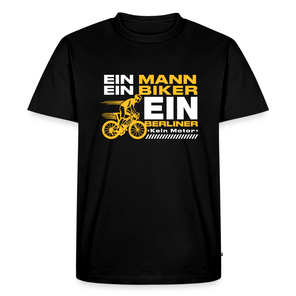 Ein Mann, Ein Biker, Ein Berliner - Männer Premium T-Shirt - Schwarz