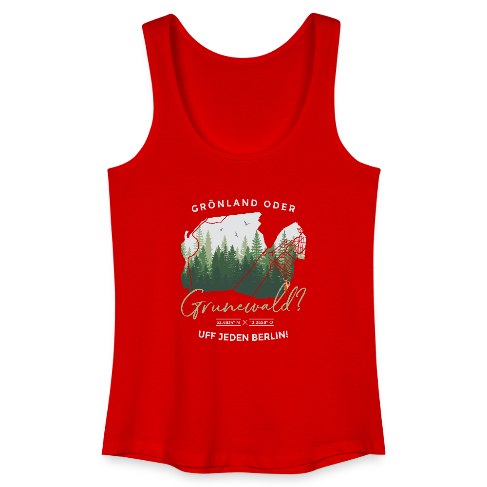 Grönland oder Grunewald - Frauen Bio Tank Top - Rot