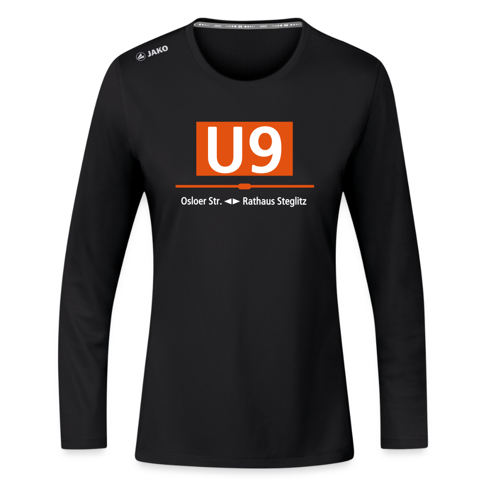 U9 - Frauen Sport Langarmshirt - Schwarz