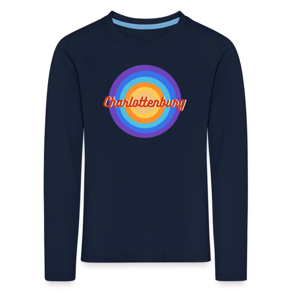 Charlottenburg Retro - Kinder Langarmshirt - Navy