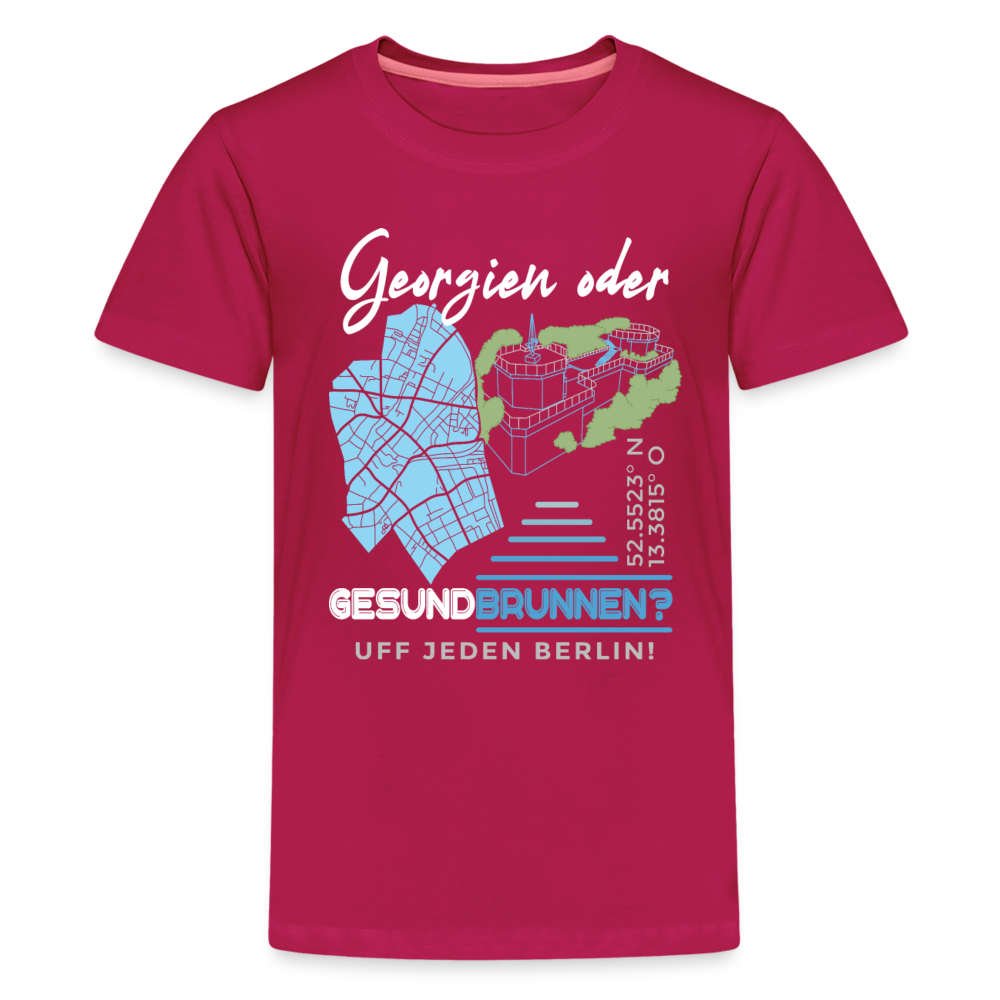Georgien oder Gesundbrunnen - Teenager Premium T-Shirt - dunkles Pink