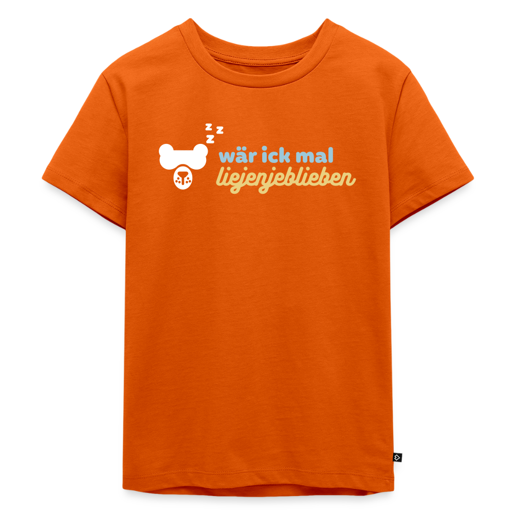 wär ick mal liejenjeblieben - Kinder Premium T-Shirt - Orange