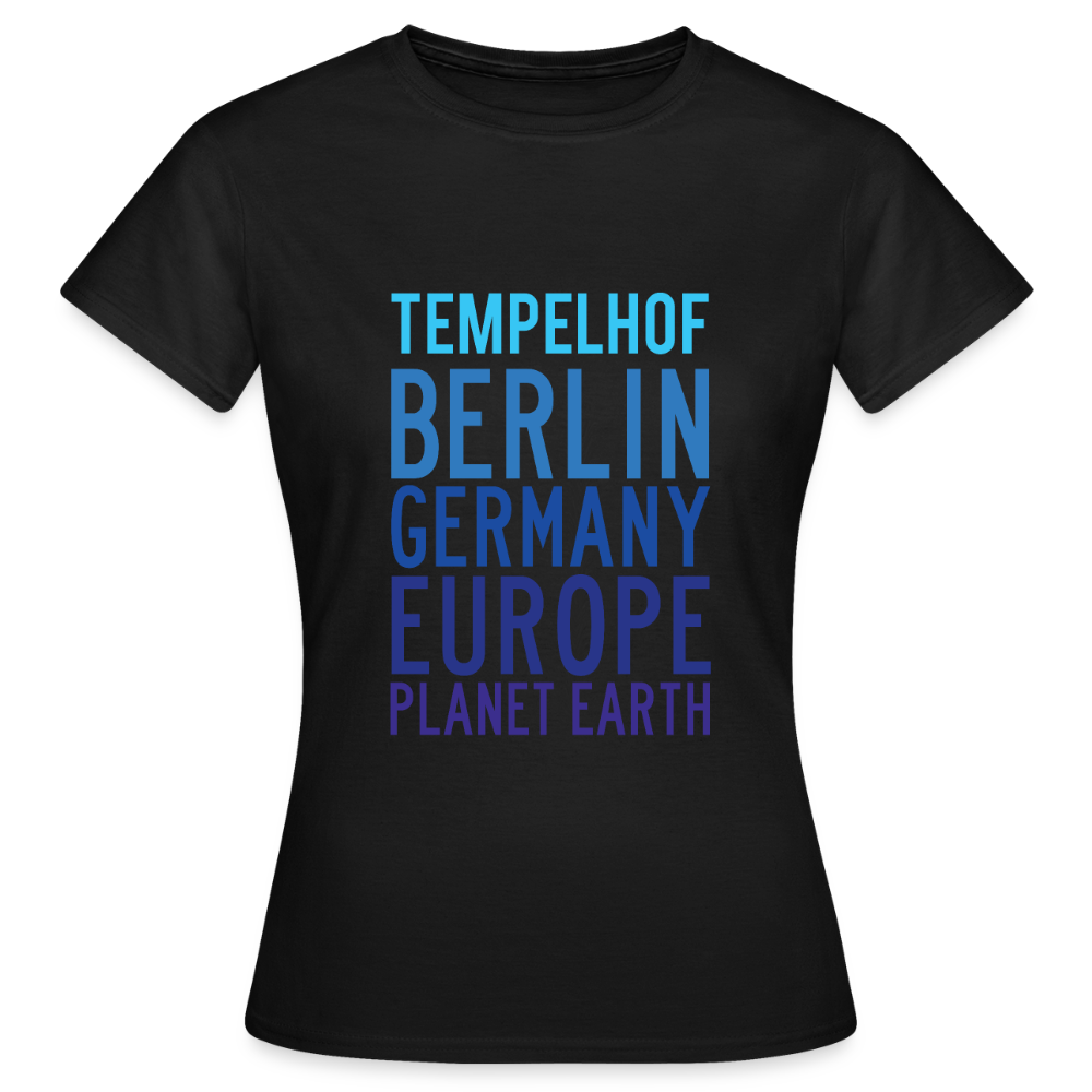 Tempelhof Planet Earth - Frauen Premium T-Shirt - Schwarz