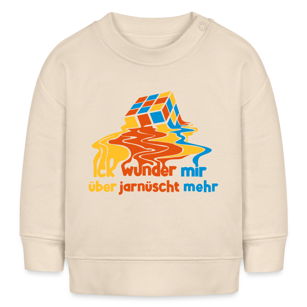 Ick Wunder Mir - Baby Bio Pullover - Weißgrau