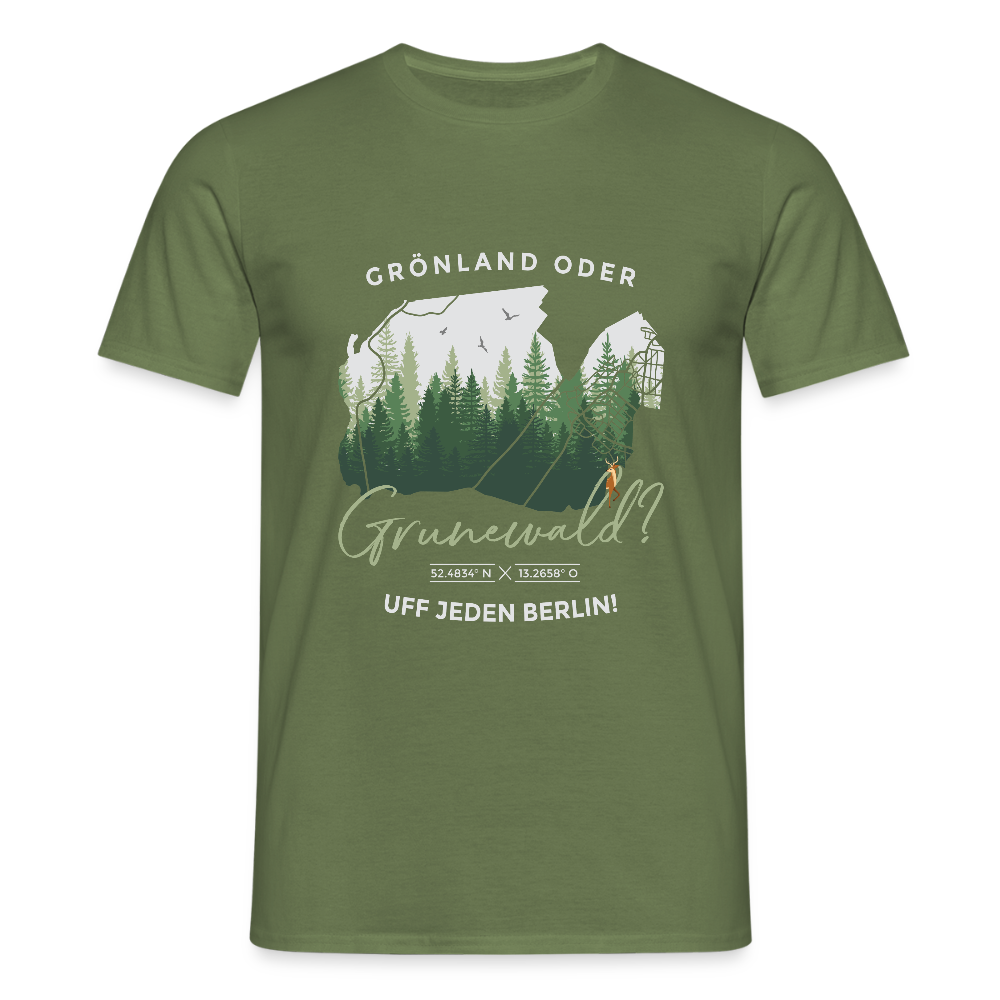 Grönland oder Grunewald - Männer Premium T-Shirt - Militärgrün