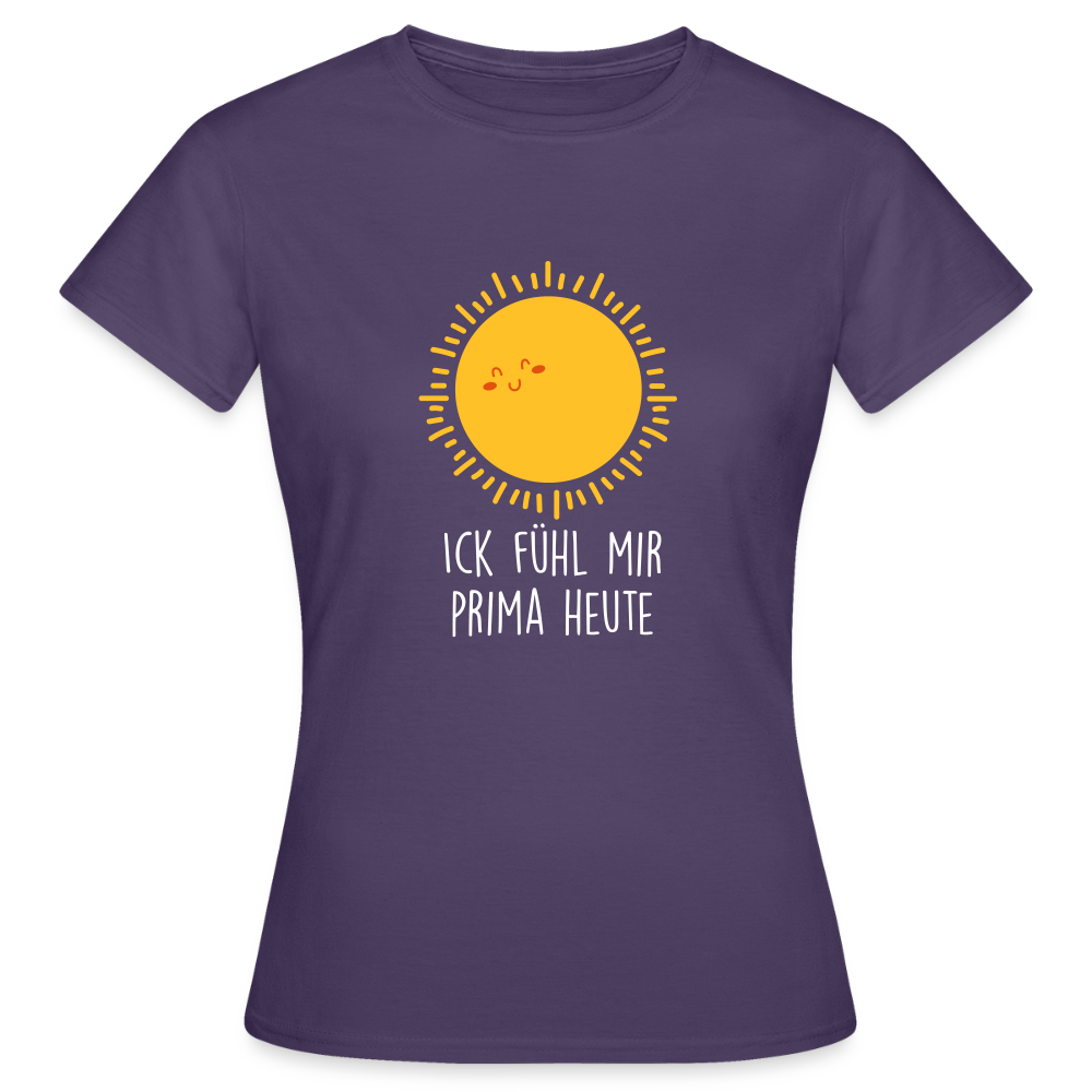 Ick fühl mir prima - Frauen Premium T-Shirt - Dunkellila