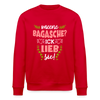 Meene Bagasche Ick Lieb Sie - Unisex Bio Sweatshirt - Rot