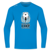 Chef - Männer Sport Langamshirt - Saphirblau